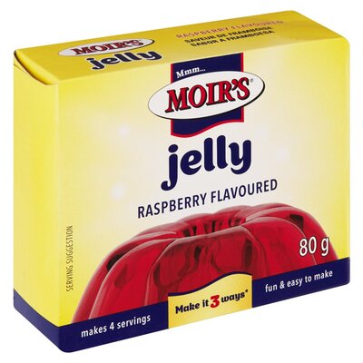 Moirs Jelly Raspberry Flavoured 80g – Buy Rite at Your Door
